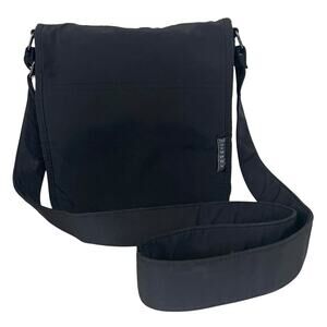 Fossil Crossbody Purse Black Nylon Messenger Bag Y2K Travel Lightweight